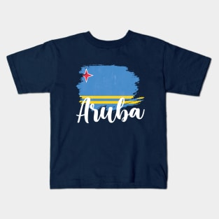 Aruba Map and Flag Kids T-Shirt